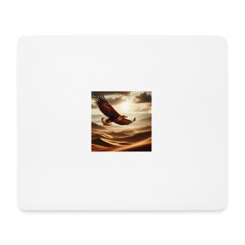 A majestic eagle soaring above the desert C - Mouse Pad (horizontal) - white - Front
