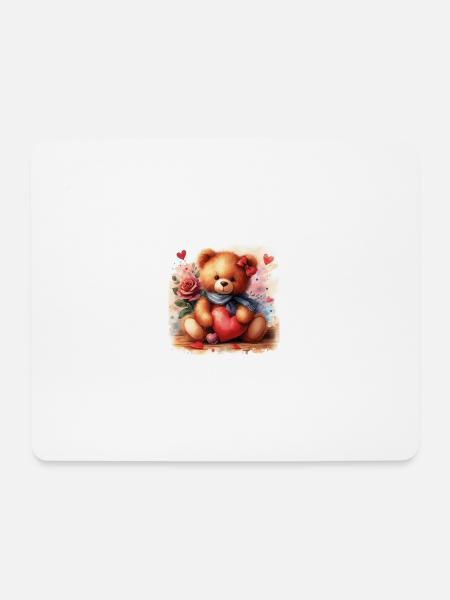 Teddy1 - Mousepad (Querformat) - Weiß