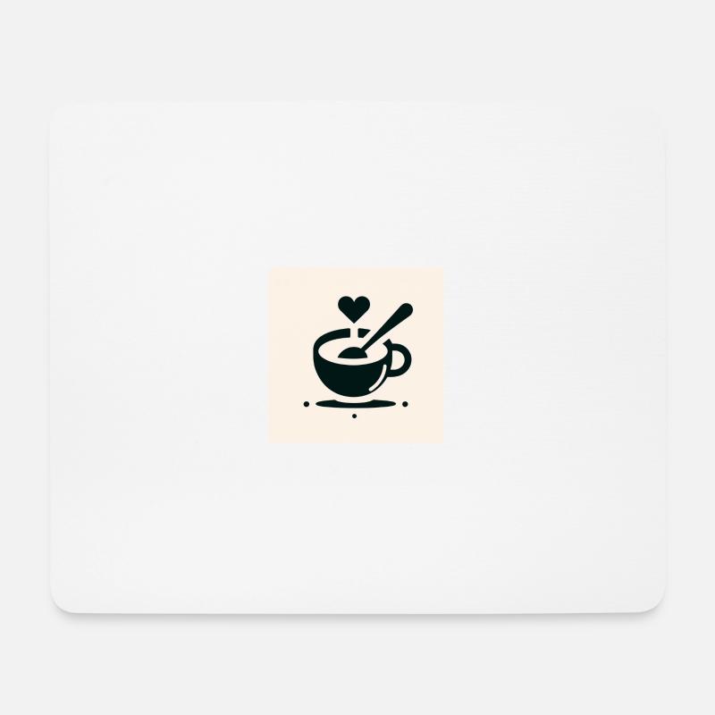 café - Tapis de souris (format paysage) - blanc
