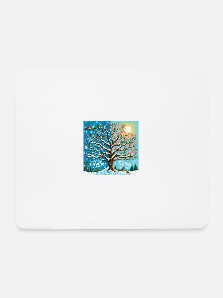 Hello Spring - Mouse Pad (horizontal) - white