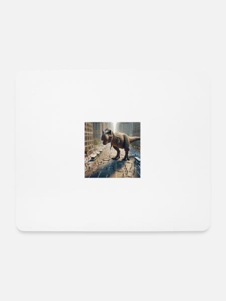 T-Rex - Mousepad (Querformat) - Weiß