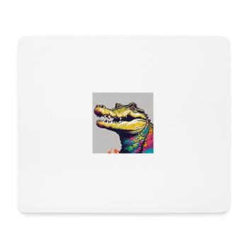 Crocodile Chic: Fashion's Wild Side - Tapis de souris (format paysage) - blanc - Devant