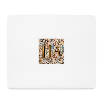 "Griechische Buchstabenmode: Klassische Eleganz" - Mousepad (Querformat) - Weiß - Vorne