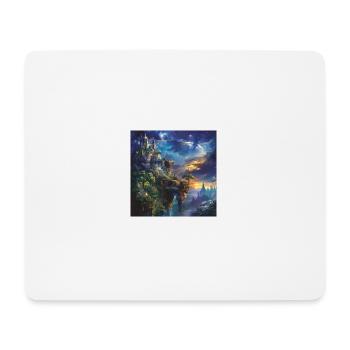 chateau de rêve - Tapis de souris (format paysage) - blanc - Devant