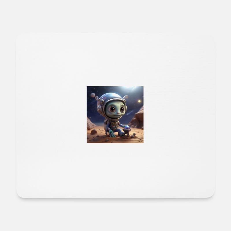Funny Alien - Mouse Pad (horizontal) - white