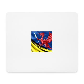 dragon flag spear - Mouse Pad (horizontal) - white - Front