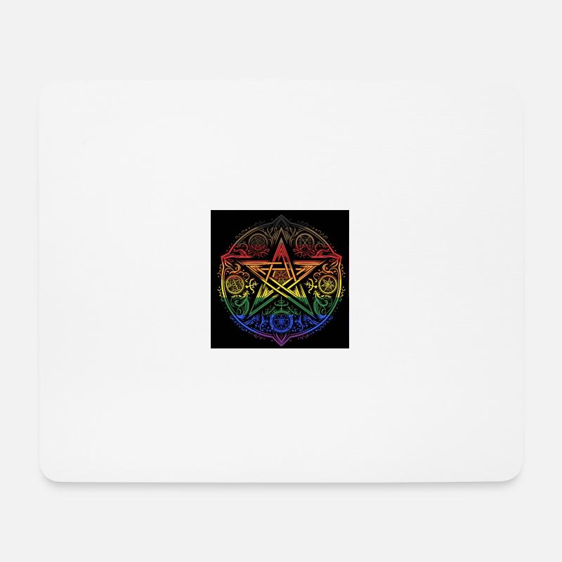 Queere Magie: Vielfalt feiern mit dem LGBTQ-Pentag - Mousepad (Querformat) - Weiß