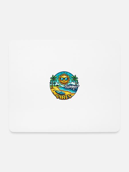 Tropical Summer Vibes - Mouse Pad (horizontal) - white