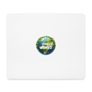One World 2 - Mousepad (Querformat) - Weiß - Vorne