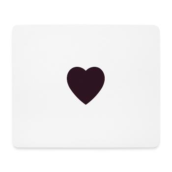 Herz - Mousepad (Querformat) - Weiß - Vorne
