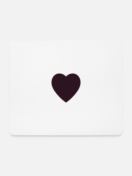 Herz - Mousepad (Querformat) - Weiß