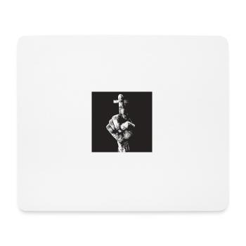 Cross finger - Mouse Pad (horizontal) - white - Front