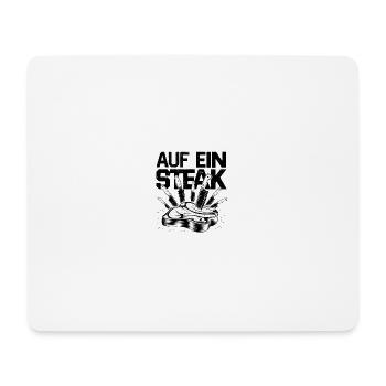 Auf ein Steak T-Shirt Design - schwarz - Mousepad (Querformat) - Weiß - Vorne