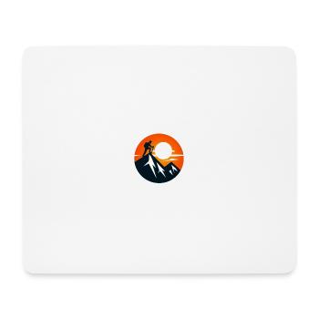 Bei Sonnenuntergang auf den Gipfel klettern - Mousepad (Querformat) - Weiß - Vorne