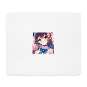 Anime Blue Eyes - Mouse Pad (horizontal) - white - Front