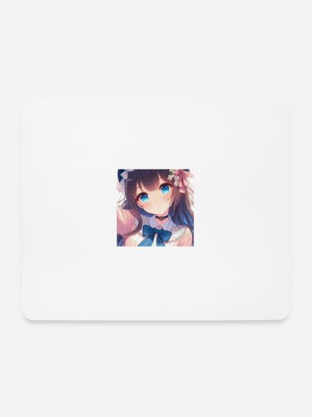 Anime Blue Eyes - Mouse Pad (horizontal) - white