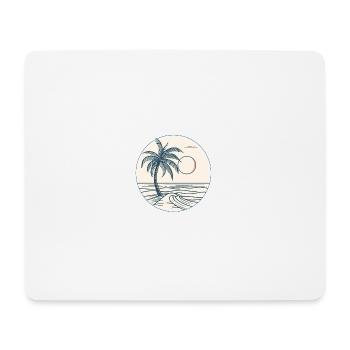 Coucher de soleil à Palm Beach - Tapis de souris (format paysage) - blanc - Devant