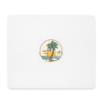 Sunset Palm Island - Mouse Pad (horizontal) - white - Front