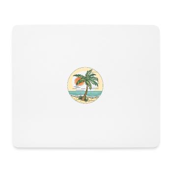 Sunset on the beach - Mouse Pad (horizontal) - white - Front