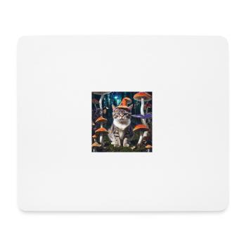 Magics shroom cat - Mouse Pad (horizontal) - white - Front