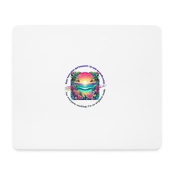 Vacances Sans Wifi - Tapis de souris (format paysage) - blanc - Devant