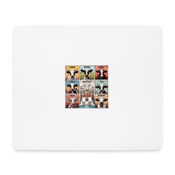 COWS AND DOGS G - Tapis de souris (format paysage) - blanc - Devant