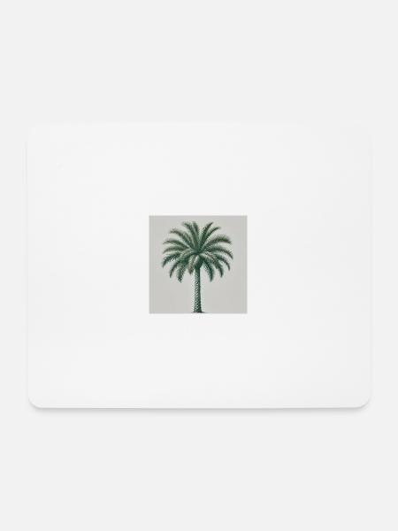 Simple Palm - Mousepad (Querformat) - Weiß