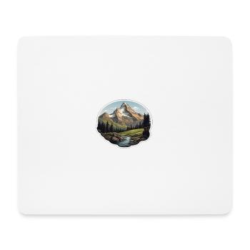 Montagnes suisses - Tapis de souris (format paysage) - blanc - Devant