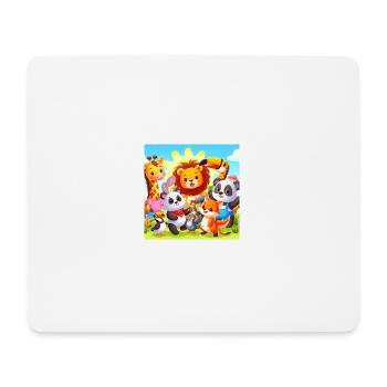 Tier Familie - Mousepad (Querformat) - Weiß - Vorne