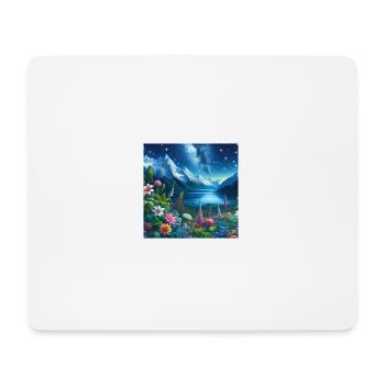Starry Night on Alpine Garden n°2 - Mouse Pad (horizontal) - white - Front