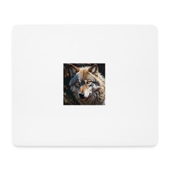 Wolf - Mousepad (Querformat) - Weiß - Vorne
