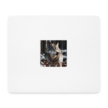 Wolf - Mousepad (Querformat) - Weiß - Vorne