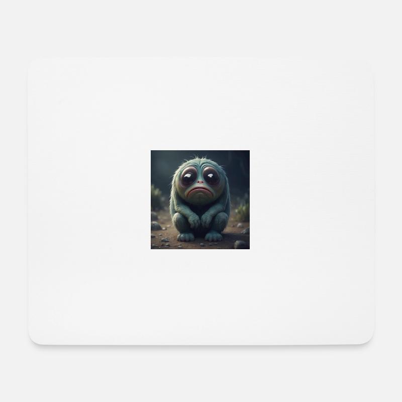 Trauriges Geschöpf - Mousepad (Querformat) - Weiß