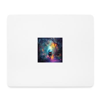 FANTASY Forest Cat 5 - Mousepad (Querformat) - Weiß - Vorne