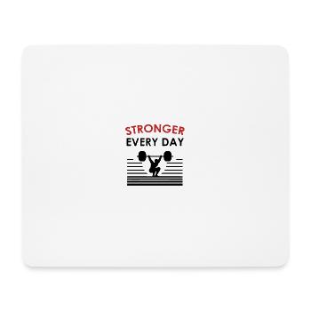 Plus fort chaque jour - Tapis de souris (format paysage) - blanc - Devant