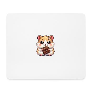 Schoko Hamster - Mousepad (Querformat) - Weiß - Vorne