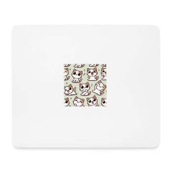 smile cat - Mousepad (Querformat) - Weiß - Vorne