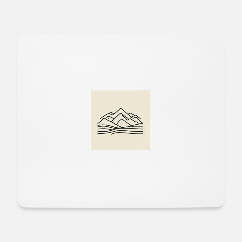 Tranquil Peaks - Mousepad (Querformat) - Weiß