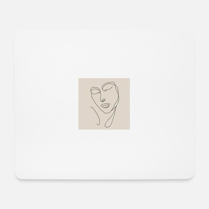 Elegant Contours - Mousepad (Querformat) - Weiß
