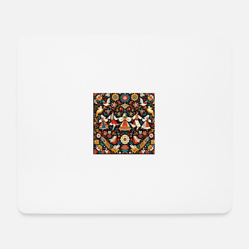 Folklore Festival - Mousepad (Querformat) - Weiß