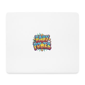 Conception de style bande dessinée Baby Power - Tapis de souris (format paysage) - blanc - Devant