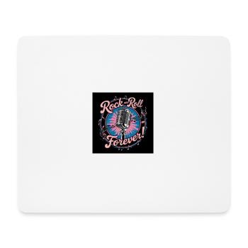"Rock and Roll Forever" Vintage Musik T-Shirt Desi - Mousepad (Querformat) - Weiß - Vorne