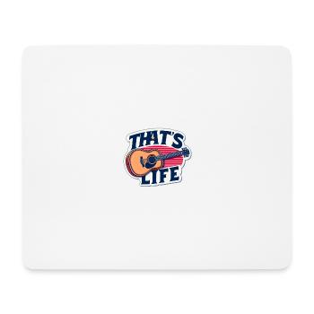 Lively guitar with slogan - Mouse Pad (horizontal) - white - Front