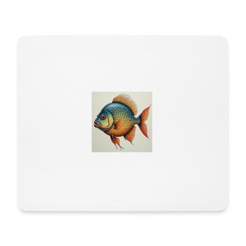 Fisch - Mousepad (Querformat) - Weiß - Vorne