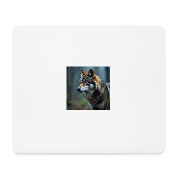 Loup - Tapis de souris (format paysage) - blanc - Devant