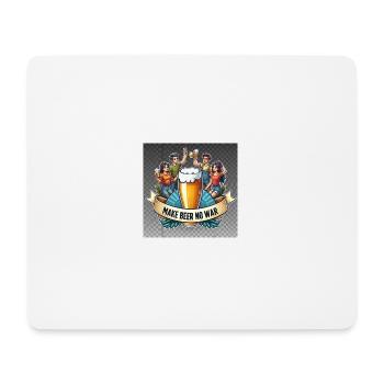 make Beer No War Logo - Mousepad (Querformat) - Weiß - Vorne