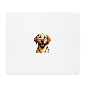 Lächelnder Labradorportrait - Mousepad (Querformat) - Weiß - Vorne
