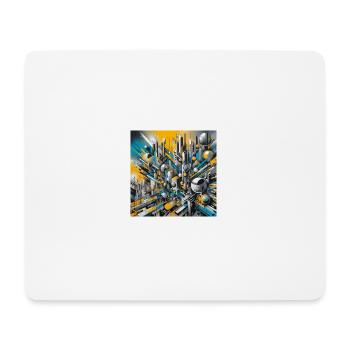 Abstrait jaune - Tapis de souris (format paysage) - blanc - Devant