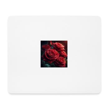 Pluie de rose - Tapis de souris (format paysage) - blanc - Devant