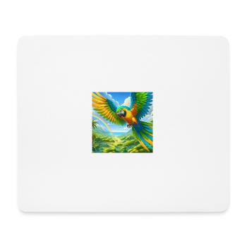 Perroquet - Tapis de souris (format paysage) - blanc - Devant
